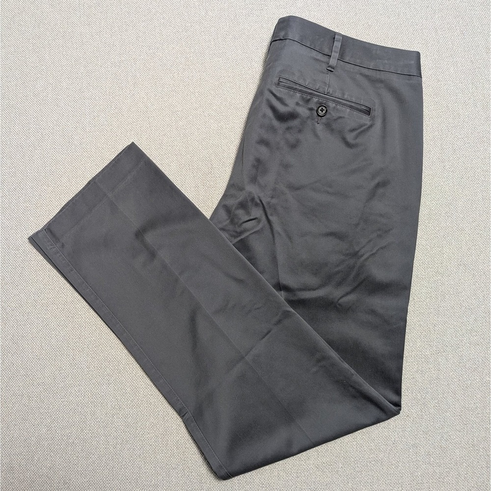 Bonobos Friday Men's Dark Gray 33x30 Slim Fit Cotton Chinos Pants Office Dress